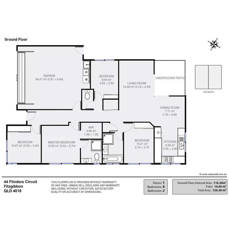 Floorplan of Homely house listing, 44 Flinders Circuit, Fitzgibbon QLD 4018