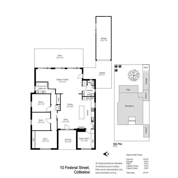 Floorplan of Homely house listing, 10 Federal Street, Cottesloe WA 6011