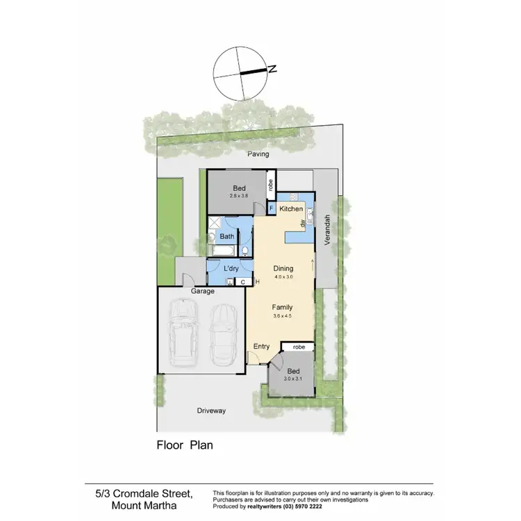 Floorplan of Homely unit listing, 5/3 Cromdale Street, Mount Martha VIC 3934