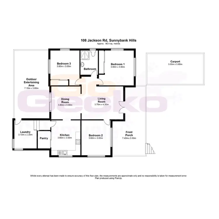 Floorplan of Homely house listing, 108 Jackson Road, Sunnybank Hills QLD 4109