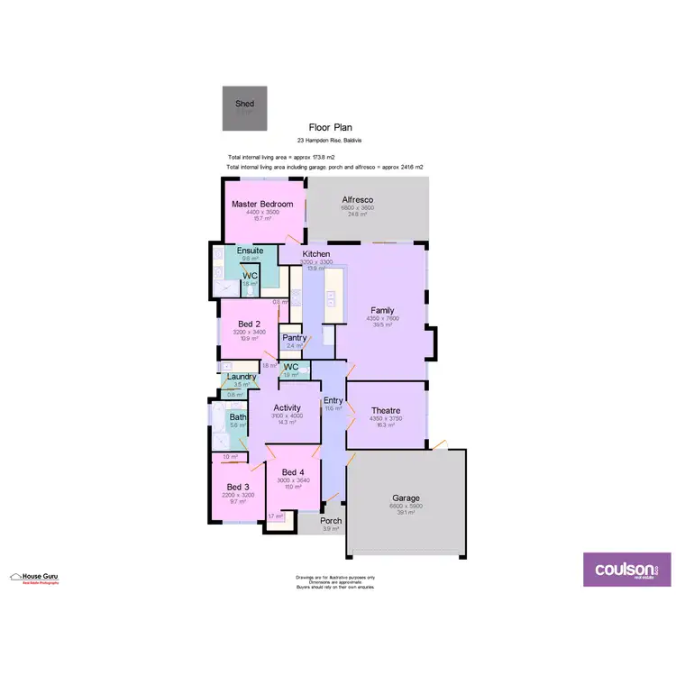 Floorplan of Homely house listing, 23 Hampden Rise, Baldivis WA 6171