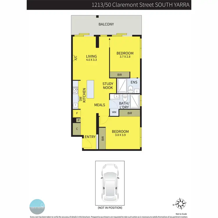 Floorplan of Homely apartment listing, 1213/50 Claremont Street, South Yarra VIC 3141