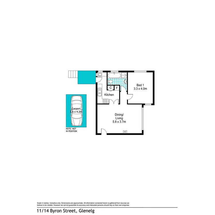 Floorplan of Homely unit listing, 11/14 Byron Street, Glenelg SA 5045