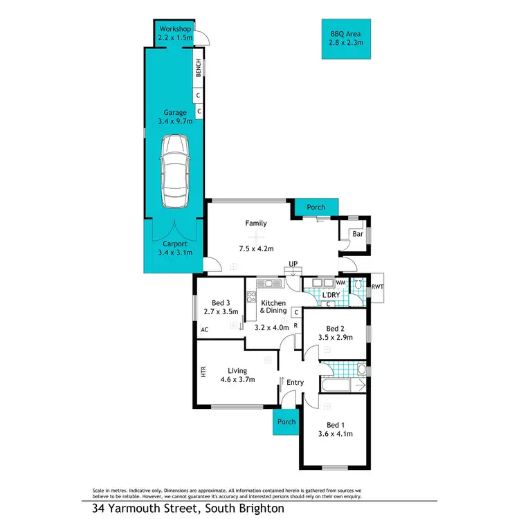 Floorplan of Homely house listing, 34 Yarmouth Street, South Brighton SA 5048