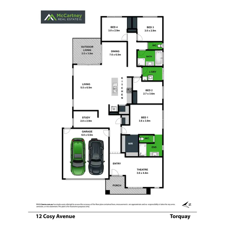 Floorplan of Homely house listing, 12 Cosy Avenue, Torquay VIC 3228