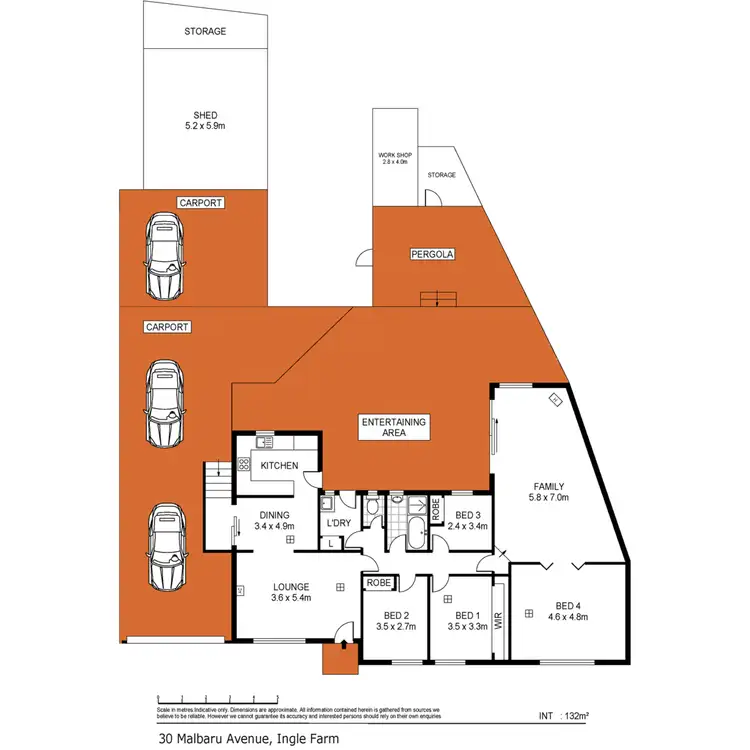 Floorplan of Homely house listing, 30 Malbaru Avenue, Ingle Farm SA 5098