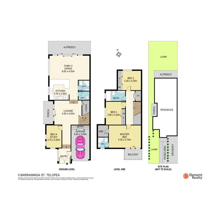 Floorplan of Homely semi-detached listing, 5 Barrawinga Street, Telopea NSW 2117