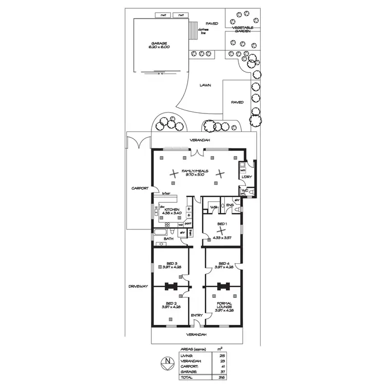 Floorplan of Homely house listing, 59 Dover Street, Malvern SA 5061