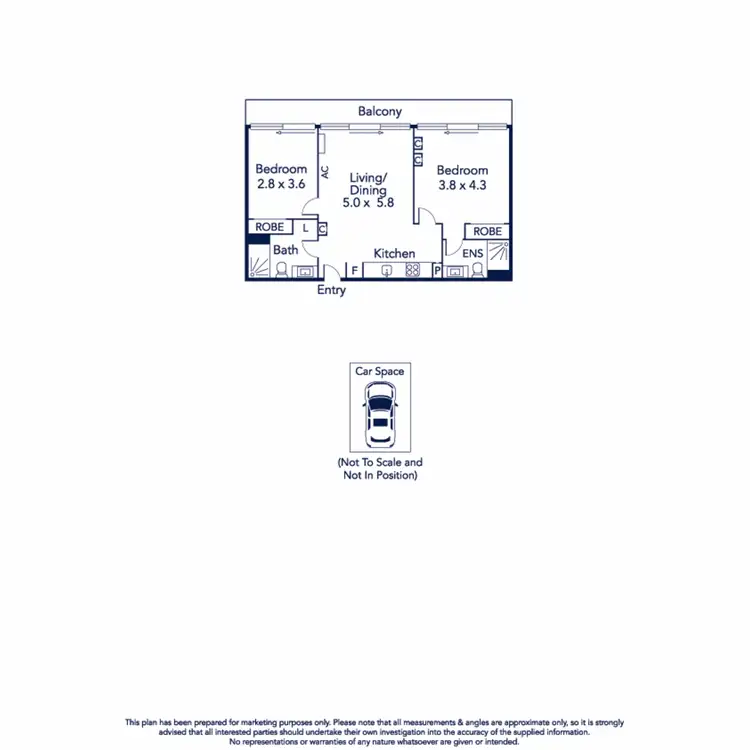 Floorplan of Homely apartment listing, 2905/8 Sutherland Street, Melbourne VIC 3000