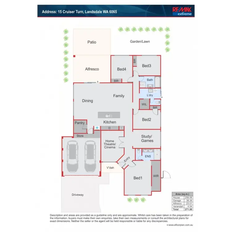 Floorplan of Homely house listing, 15 Cruiser Turn, Landsdale WA 6065