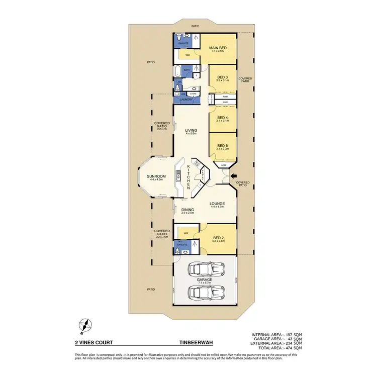 Floorplan of Homely house listing, 2 Vines Court, Tinbeerwah QLD 4563