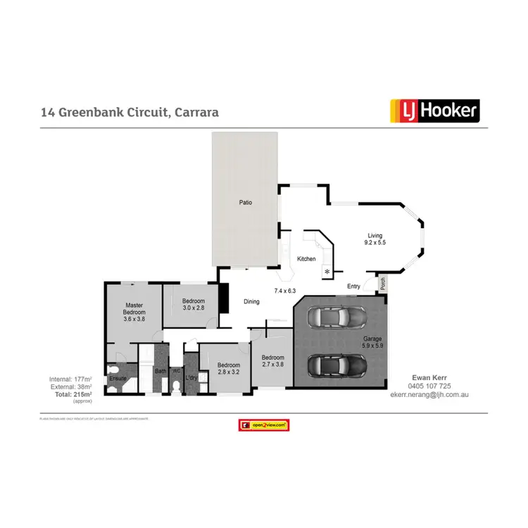 Floorplan of Homely house listing, 14 Greenbank Circuit, Carrara QLD 4211