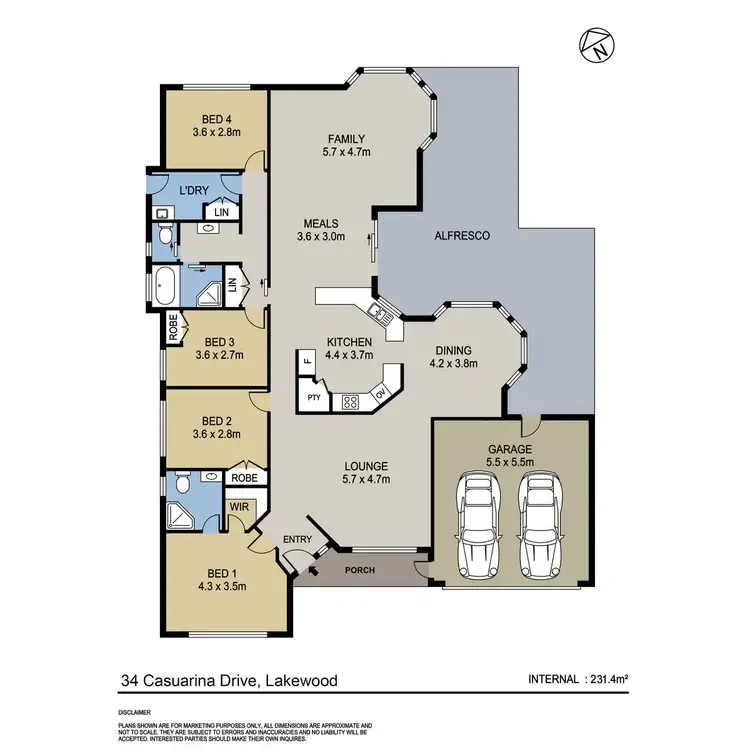 Floorplan of Homely house listing, 34 Casuarina Drive, Lakewood NSW 2443