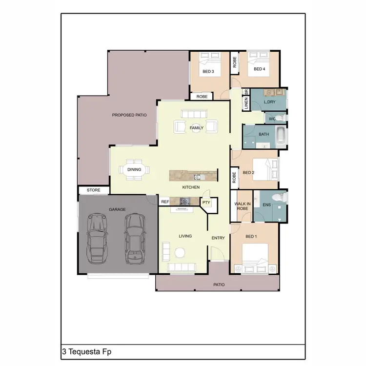 Floorplan of Homely house listing, 3 Tequesta Drive, Beaudesert QLD 4285