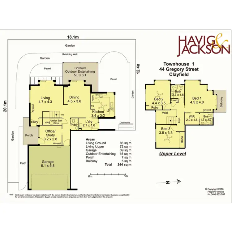 Floorplan of Homely townhouse listing, 1/44 Gregory Street, Clayfield QLD 4011