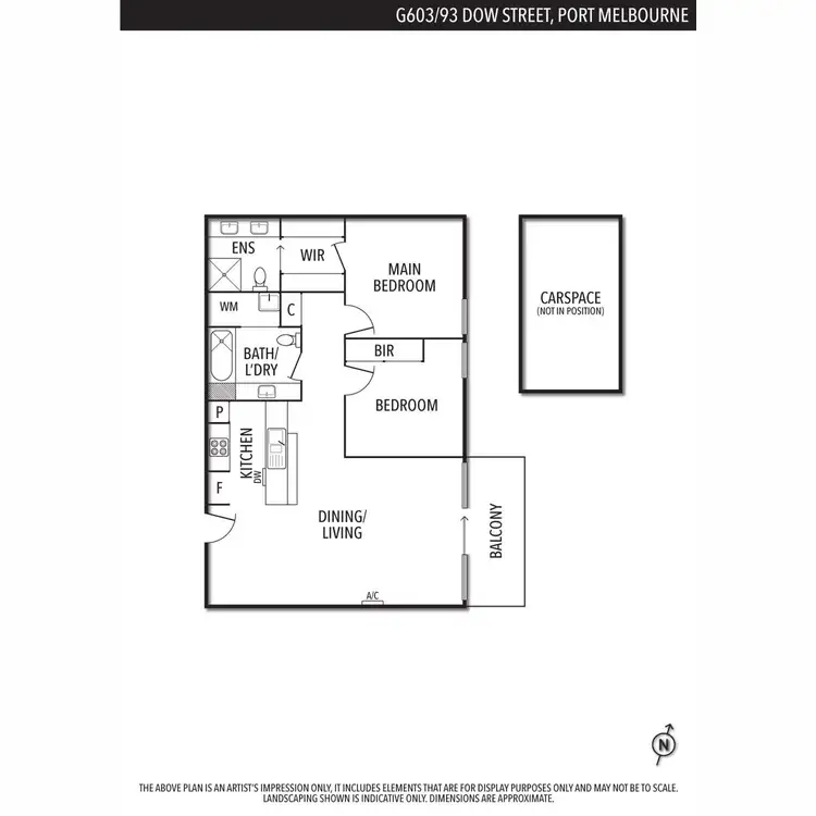 Floorplan of Homely apartment listing, 603/93 Dow Street, Port Melbourne VIC 3207