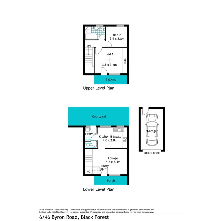Floorplan of Homely townhouse listing, 6/46 Byron Road, Black Forest SA 5035