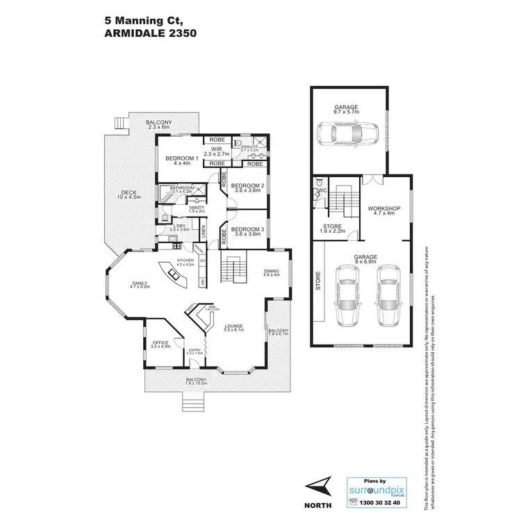 Floorplan of Homely house listing, 5 Manning Court, Armidale NSW 2350