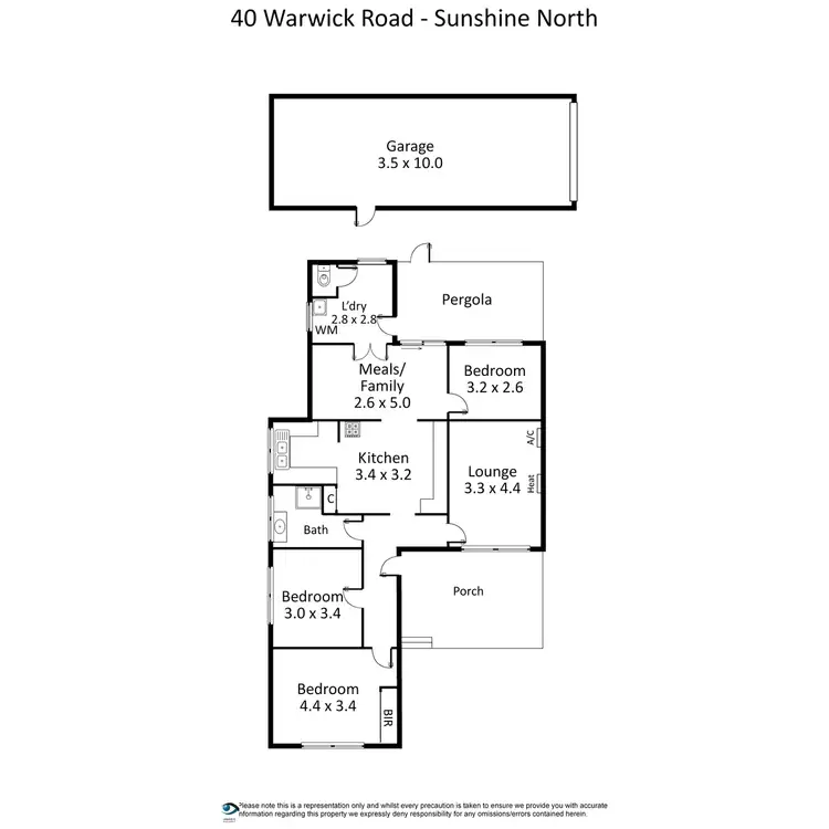 Floorplan of Homely house listing, 40 Warwick Road, Sunshine North VIC 3020