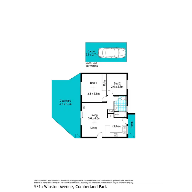Floorplan of Homely unit listing, 5/1A Winston Avenue, Cumberland Park SA 5041