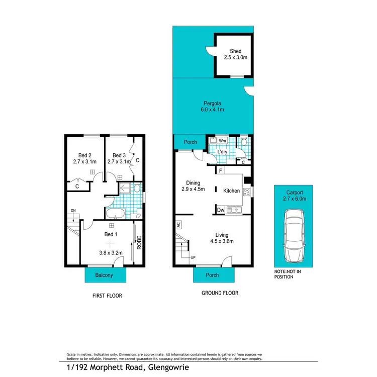 Floorplan of Homely townhouse listing, 1/192 Morphett Road, Glengowrie SA 5044
