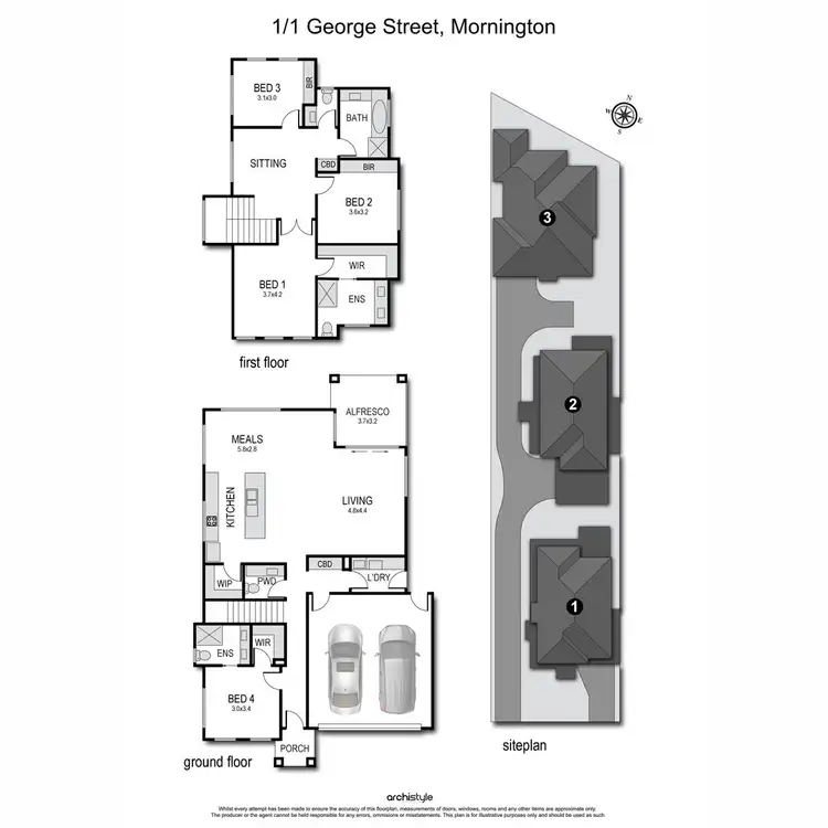 Floorplan of Homely house listing, 1A George Street, Mornington VIC 3931