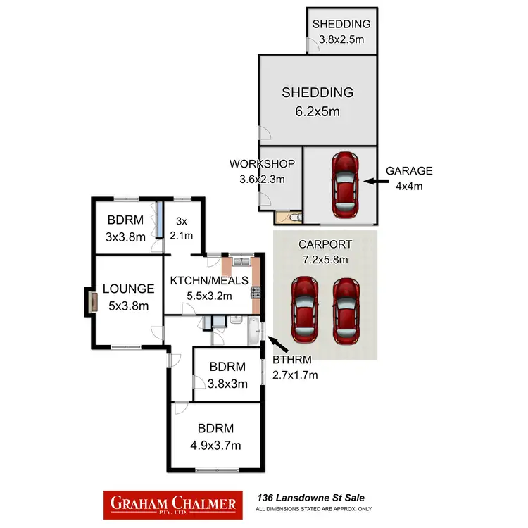 Floorplan of Homely house listing, 136 Lansdowne Street, Sale VIC 3850