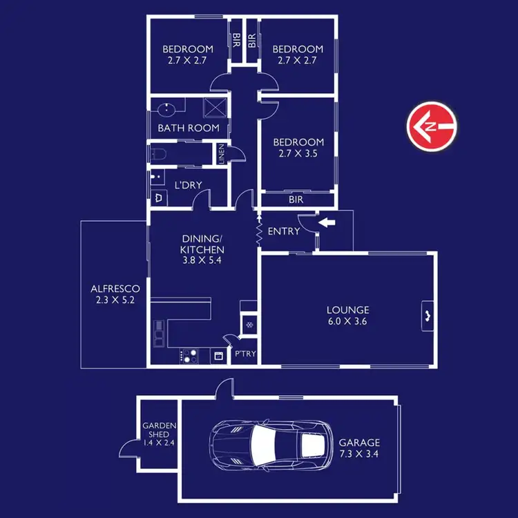 Floorplan of Homely house listing, 8 Antrim Court, Corio VIC 3214