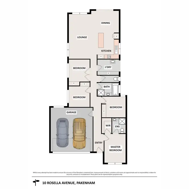 Floorplan of Homely house listing, 10 Rosella Avenue, Pakenham VIC 3810