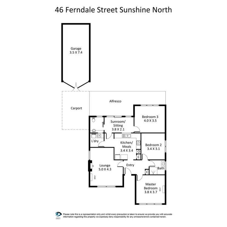 Floorplan of Homely house listing, 46 Ferndale Road, Sunshine North VIC 3020