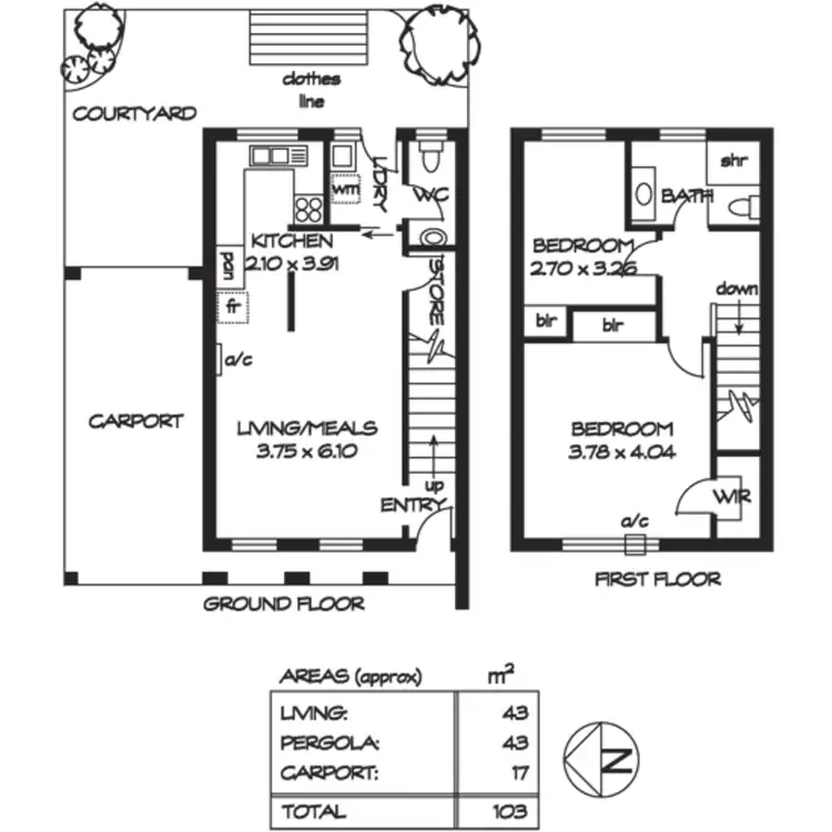 Floorplan of Homely house listing, 2/6 Percy Street, Prospect SA 5082