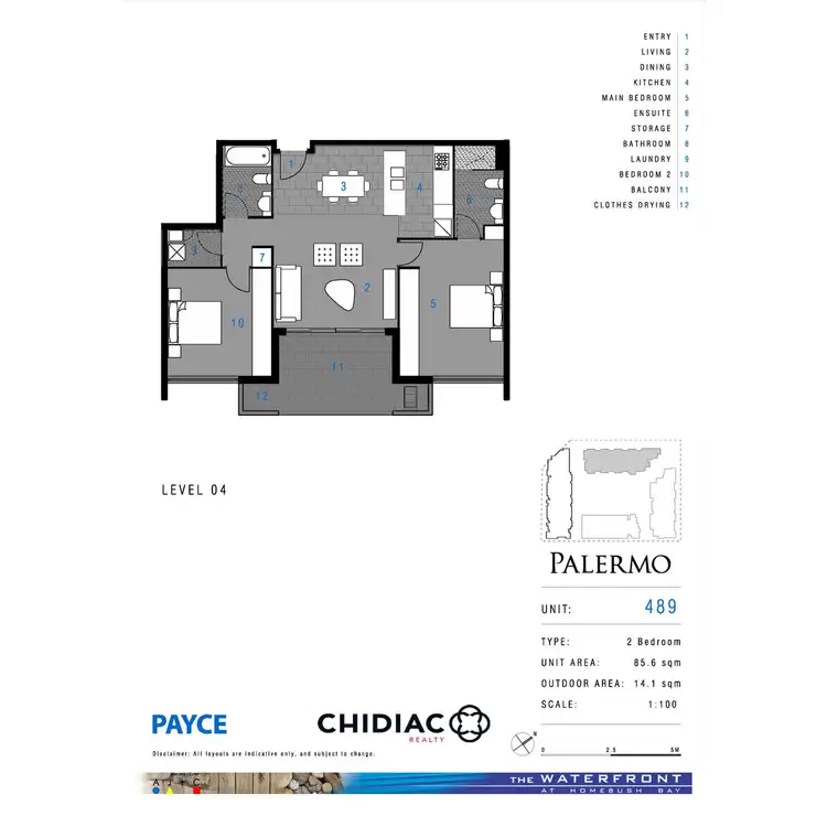 Floorplan of Homely apartment listing, 489/33 Hill Road, Wentworth Point NSW 2127