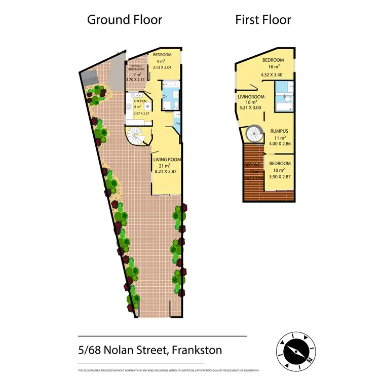 Floorplan of Homely townhouse listing, 5/68 Nolan Street, Frankston VIC 3199