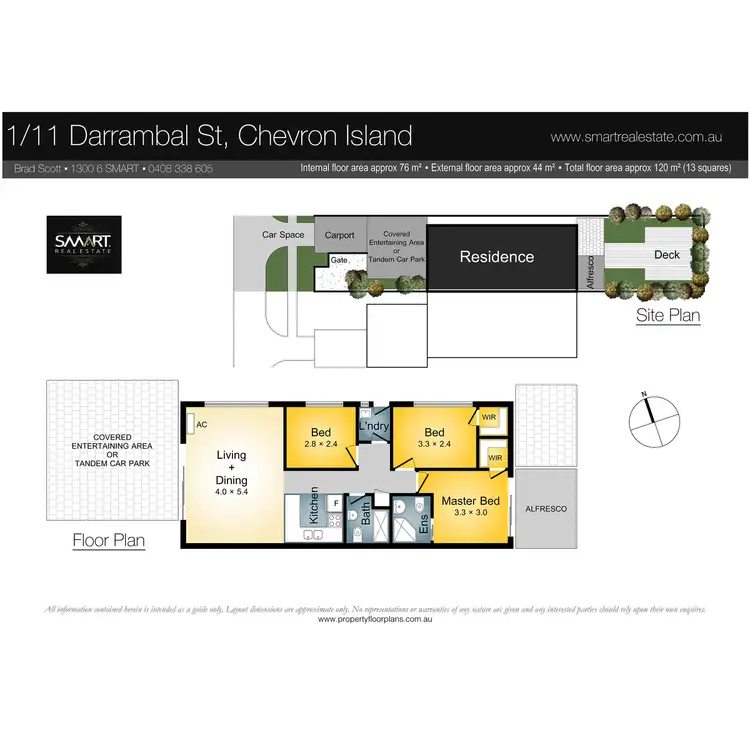 Floorplan of Homely semi-detached listing, 1/11 Darrambal Street, Chevron Island QLD 4217