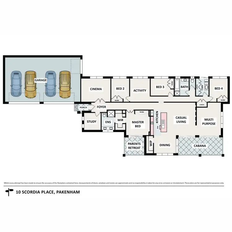 Floorplan of Homely house listing, 10 Scordia Place, Pakenham VIC 3810