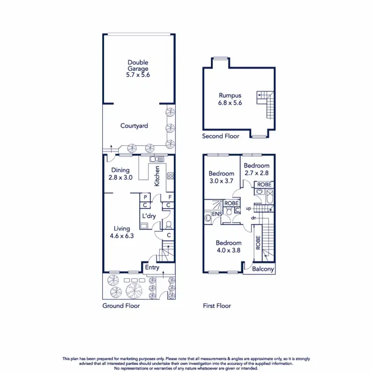Floorplan of Homely townhouse listing, 18 Peppercorn Walk, Kensington VIC 3031