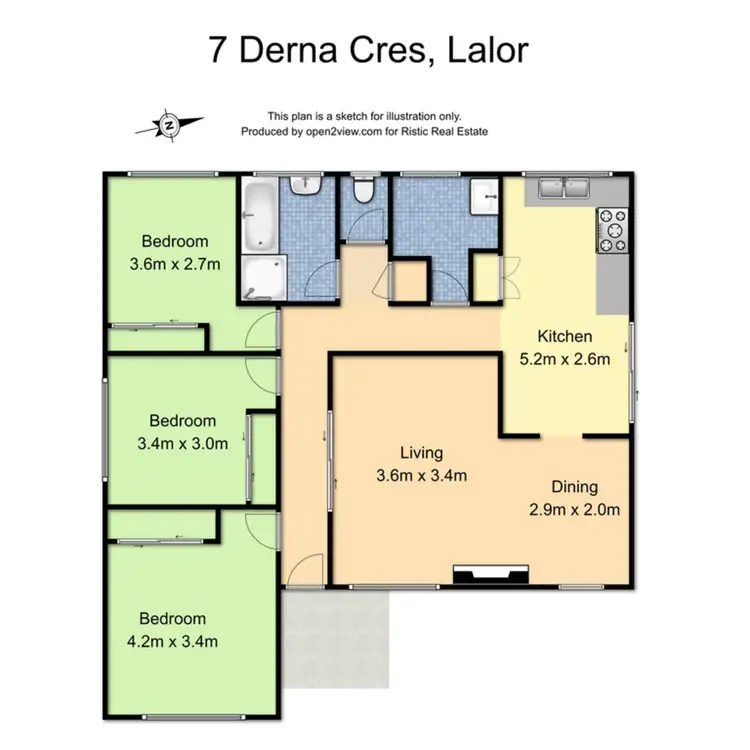 Floorplan of Homely house listing, 7 Derna Crescent, Lalor VIC 3075
