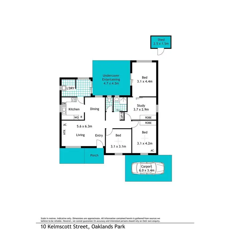 Floorplan of Homely house listing, 10 Kelmscott Street, Oaklands Park SA 5046