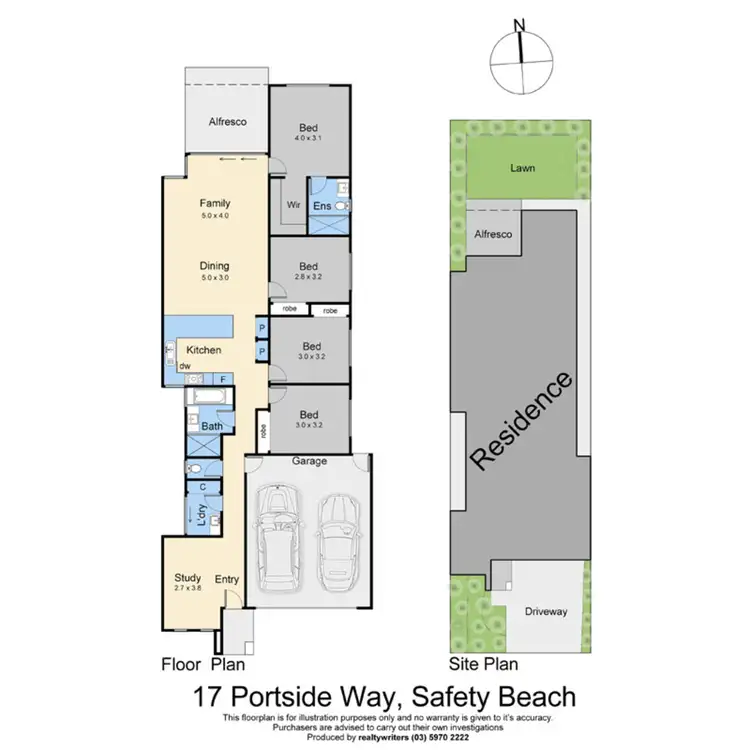 Floorplan of Homely house listing, 17 Portside Way, Safety Beach VIC 3936