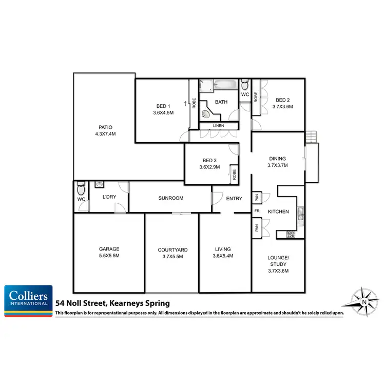 Floorplan of Homely house listing, 54 Noll Street, Kearneys Spring QLD 4350