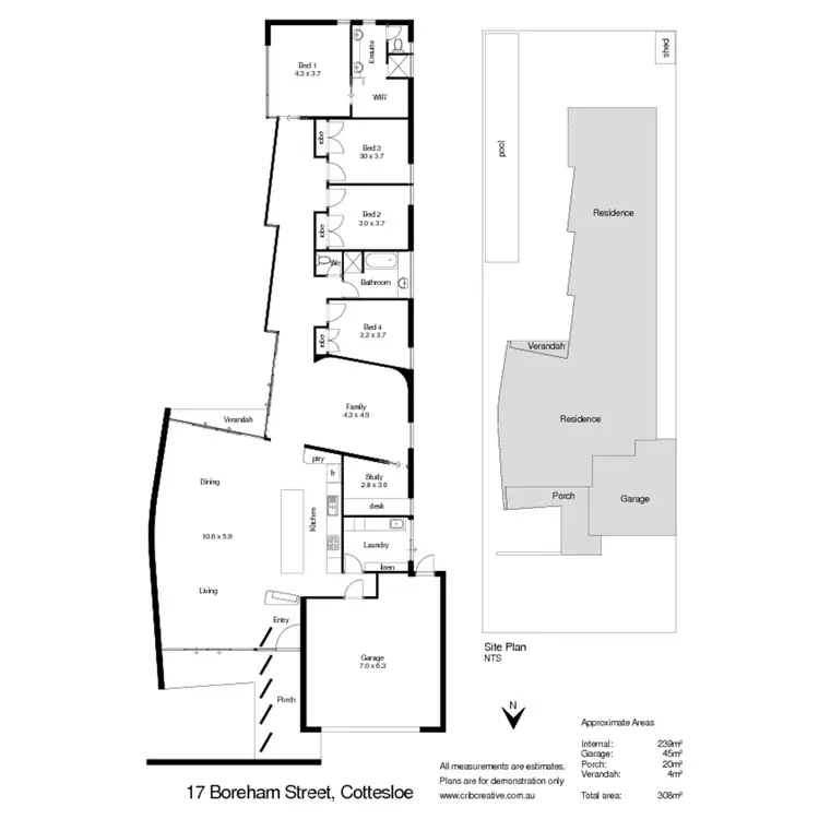Floorplan of Homely house listing, 17 Boreham Street, Cottesloe WA 6011