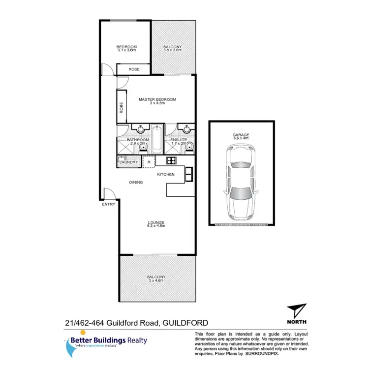 Floorplan of Homely apartment listing, 21/462-464 Guildford Road, Guildford NSW 2161