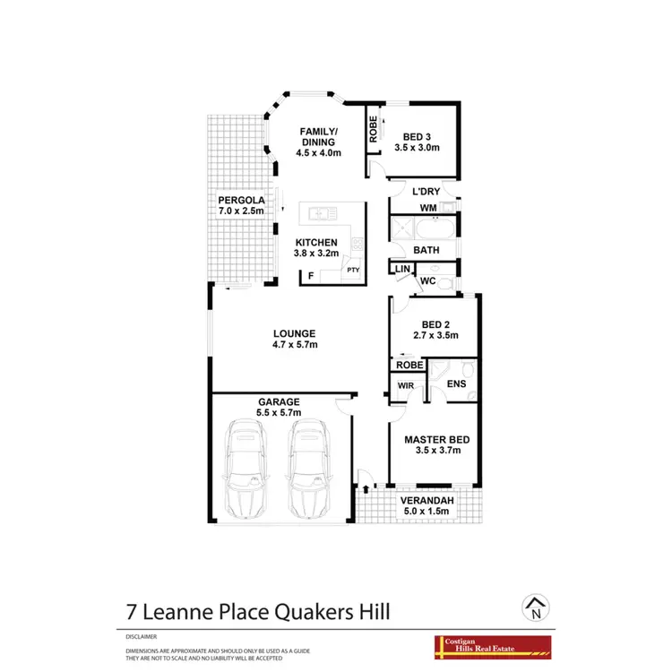 Floorplan of Homely house listing, 7 Leanne Place, Quakers Hill NSW 2763