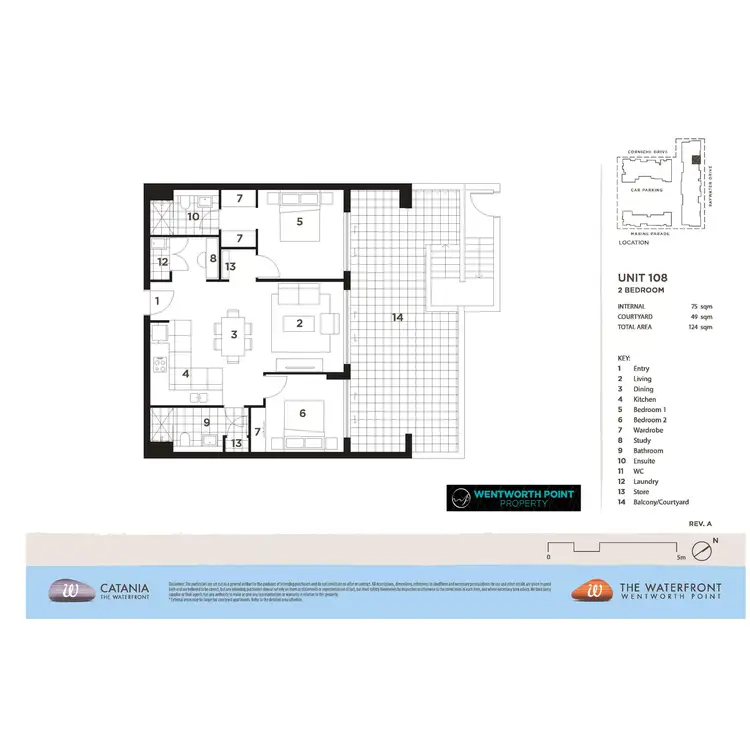 Floorplan of Homely apartment listing, B108/16 Baywater Drive, Wentworth Point NSW 2127