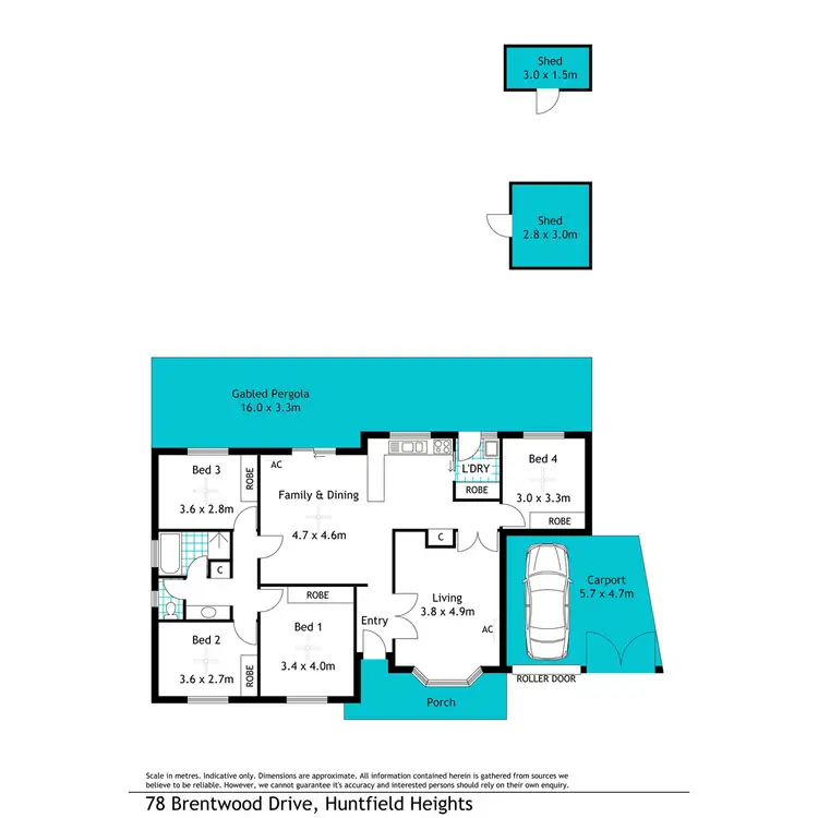 Floorplan of Homely house listing, 78 Brentwood Drive, Huntfield Heights SA 5163