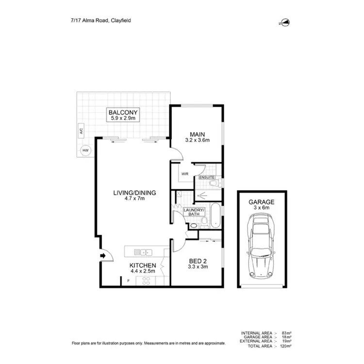 Floorplan of Homely apartment listing, 7/17 Alma Road, Clayfield QLD 4011