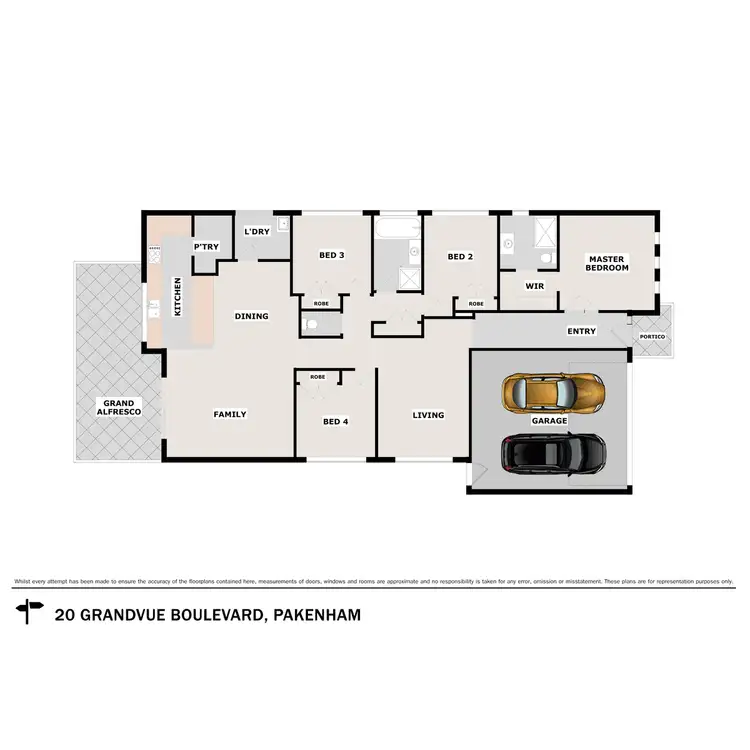 Floorplan of Homely house listing, 20 Grandvue Boulevard, Pakenham VIC 3810