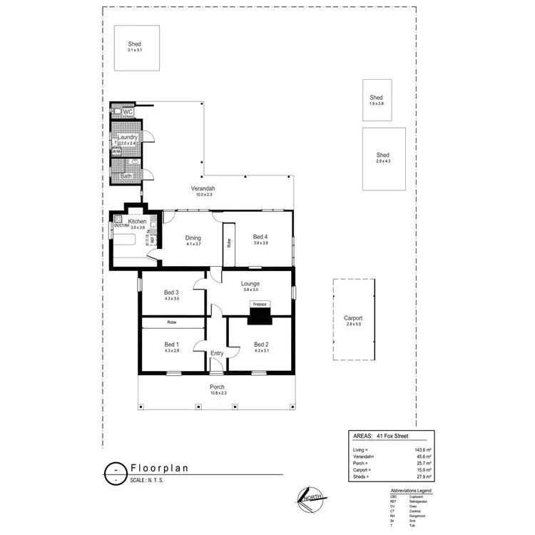 Floorplan of Homely house listing, 41 Fox Street, Wagga Wagga NSW 2650