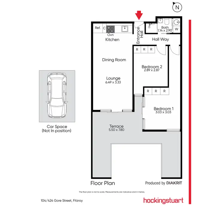 Floorplan of Homely apartment listing, 104/424 Gore Street, Fitzroy VIC 3065