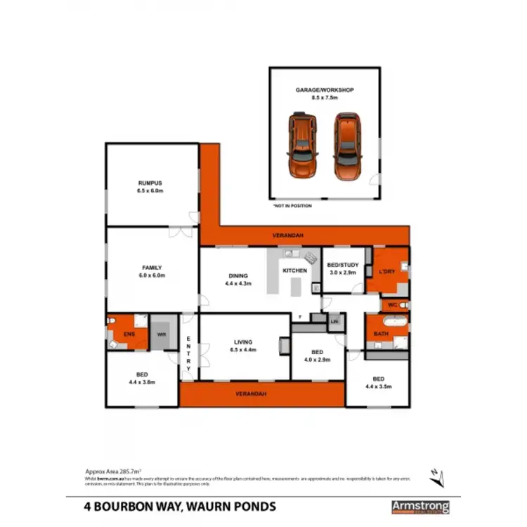Floorplan of Homely house listing, 4 Bourbon Way, Waurn Ponds VIC 3216
